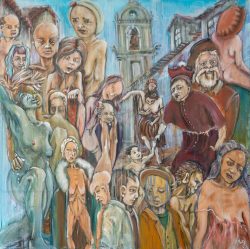 Sob o Sino e a culpabilidade, 2025
Acrílico s/ Tela
120x120cm
1300€