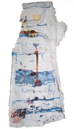 Pintura - Assemblage, 2020
Papel feito à mão no Museu do papel Paços e
algodão puro
121x64x4cm
500€